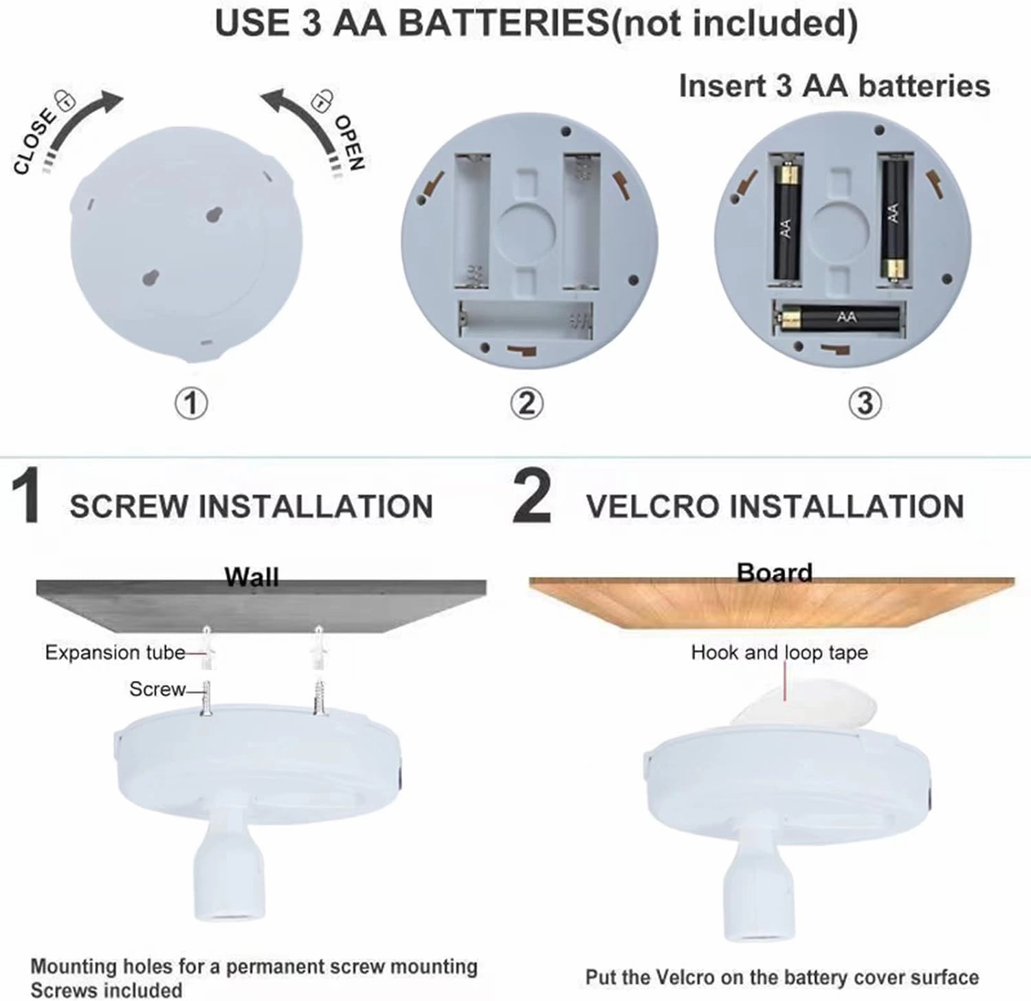 Wireless LED Spotlight, Battery Operated Picture Lights, Indoor Uplight, Puck Lights with Remote, Spot Light for Wall Art Display Dartboard Painting Accent Artwork Closet-2Pack