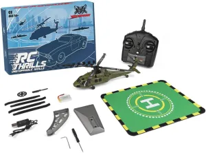 WL K170 Blackhawk UH-60L 170 Class RC Helicopter Model, 2.4G 4CH RC Helicopter Without Ailerons, Adjustable Left and Right Hand Throttles, Suitable for Teenagers and Adults to Play