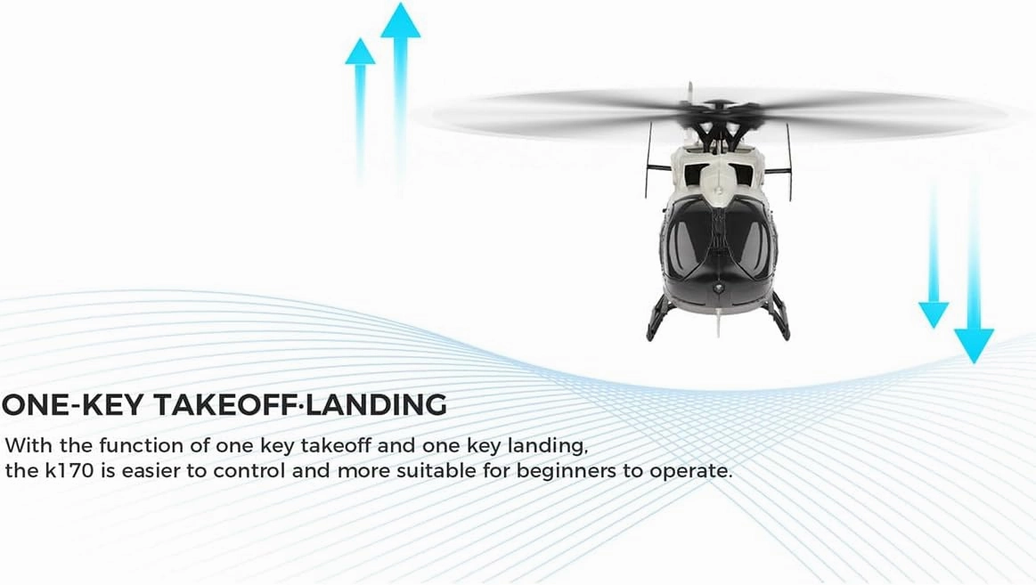 WL-K160 EC-145 RC Helicopter Model for 16 , 160-Class 2.4G 4CH Flybarless Four-Blade Helicopter with Stunt Capabilities, Altitude Hold and 3 Batteries(RTF Version)