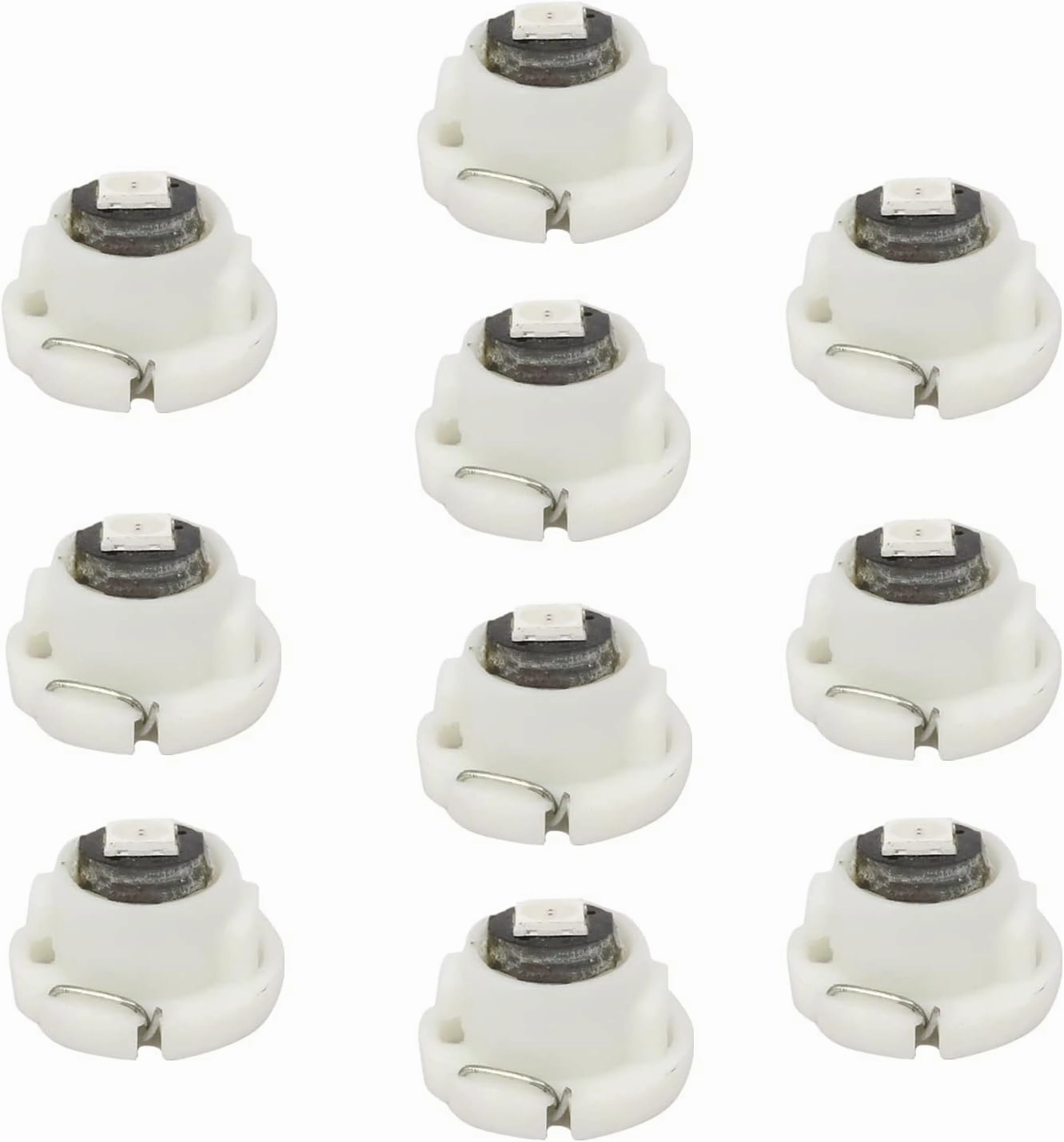 WLJH 10x Green T4.2 Neo Wedge Led 3030 Chipest 10mm Base Car Instrument Cluster Dashboard Gauge Bulb HVAC AC Heater Climate Control Lamps Switch Indication Interior Light Replacement