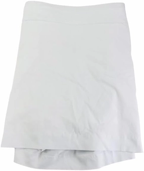 Women's Plus Size Solid Pull-On Skort (Bright White, 3X)