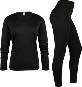 Women's Ultra-Soft Brushed Thermal Base Layer Set – 2-Piece Moisture-Wicking Warm Underwear for Cold Weather