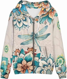 Women's Zip Up Long Sleeve Oversized Drawstring Hoodie Hooded Sweatshirt Pullover Top with Pockets