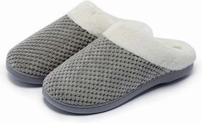 Womens Memory Foam Slippers Plush Fleece Lined Lady House Slippers Anti-Skid for Indoor Outdoor