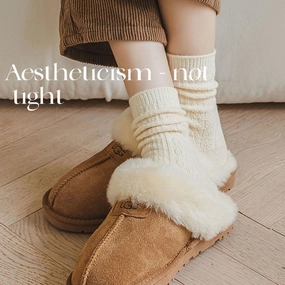 Wool Socks, Women's Mid Socks, Thickened and Plush