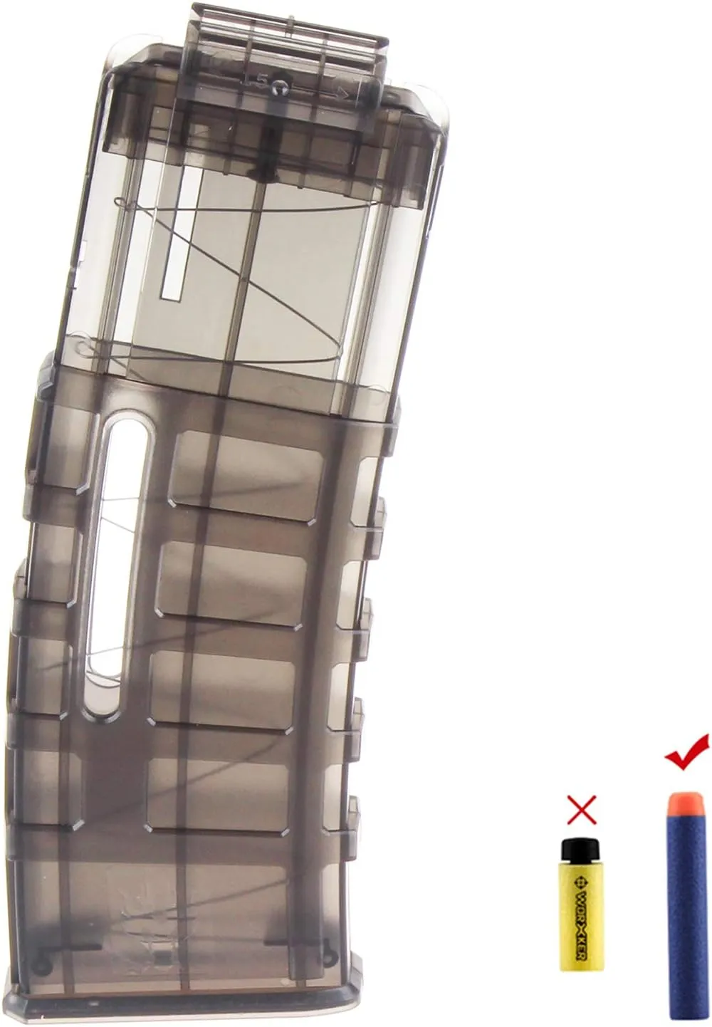 WORKER F10555 15 Darts Bullet Clips Common-use Injection Molding Magazine Clip Tactical for Nerf N-Strike Elite