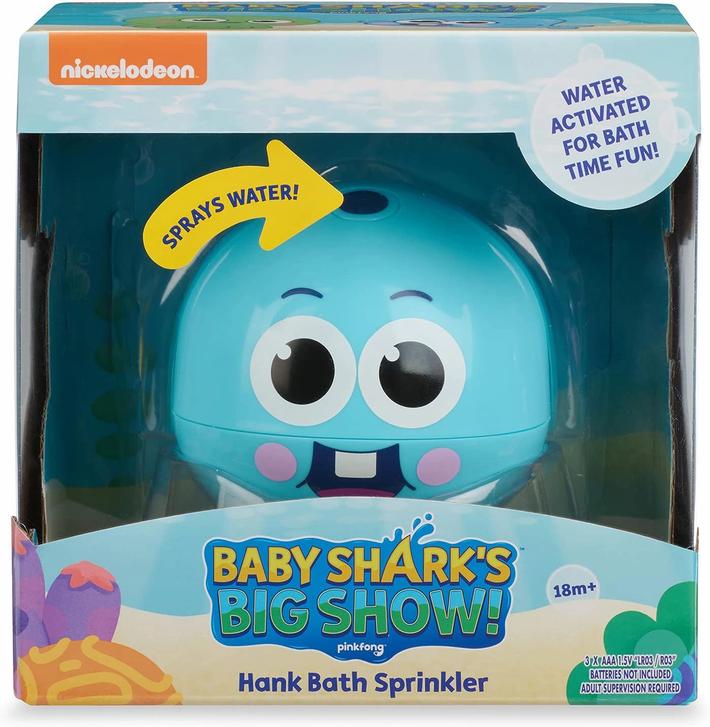 WowWee Baby Shark's Big Show! Bath Sprinkler and Water Toy – Kids Bath Toys (Hank)