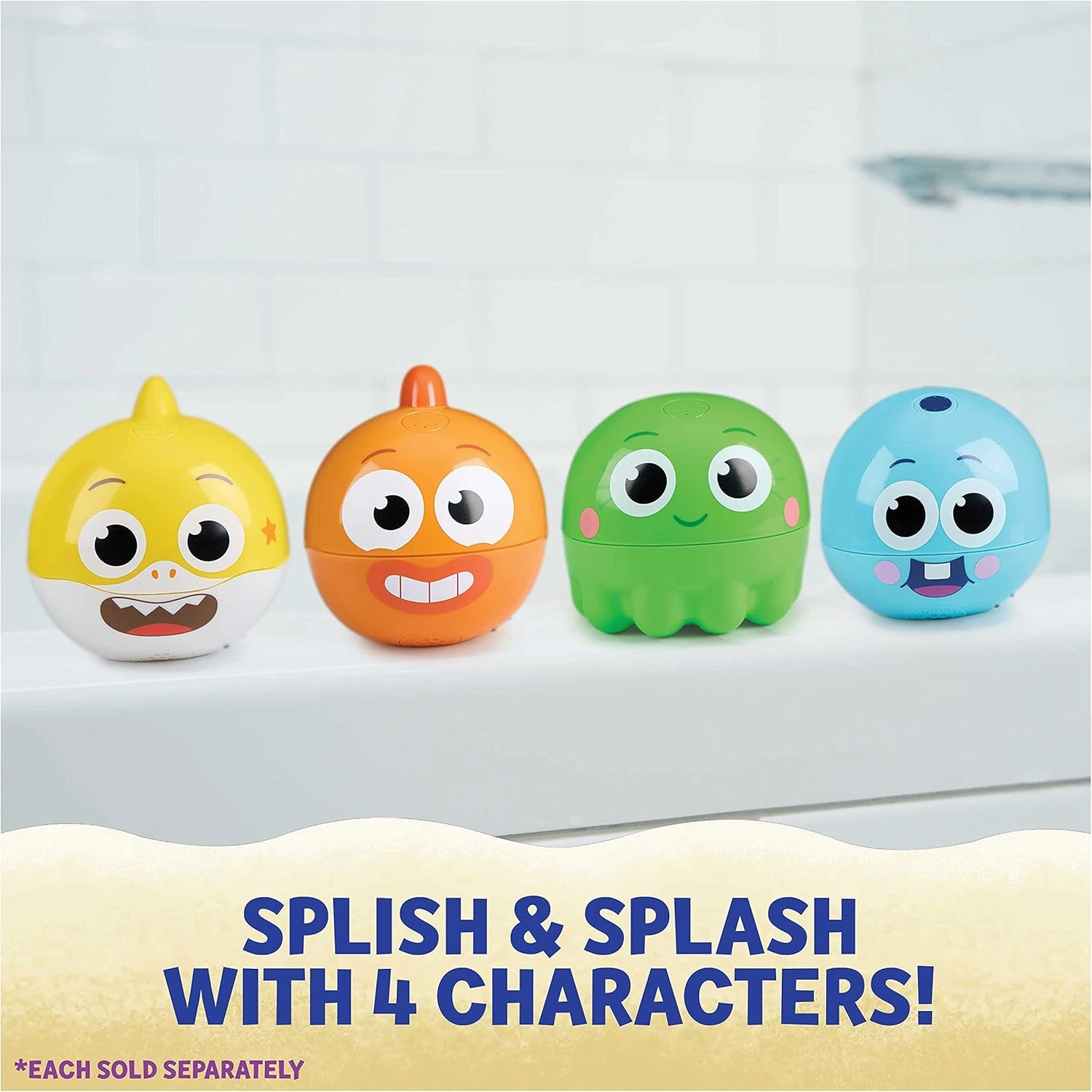 WowWee Baby Shark's Big Show! Bath Sprinkler and Water Toy – Kids Bath Toys (Hank)