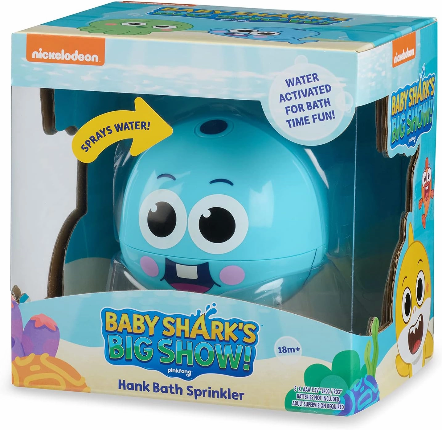 WowWee Baby Shark's Big Show! Bath Sprinkler and Water Toy – Kids Bath Toys (Hank)