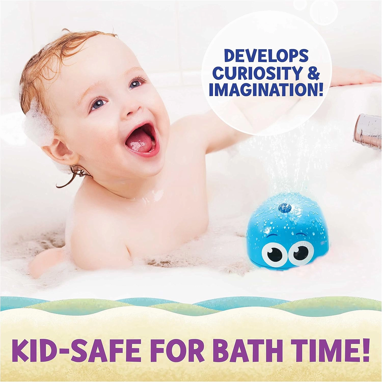 WowWee Baby Shark's Big Show! Bath Sprinkler and Water Toy – Kids Bath Toys (Hank)