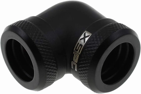XSPC 10mm ID, 14mm OD Rigid Tubing 90 Degree Elbow Fitting, Matte Black