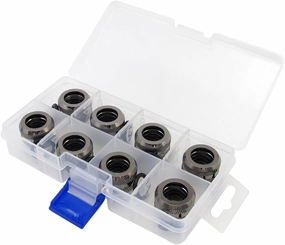 XSPC G1/4" to 10mm ID, 14mm OD Rigid Tubing Fitting, Black Chrome, 8-pack