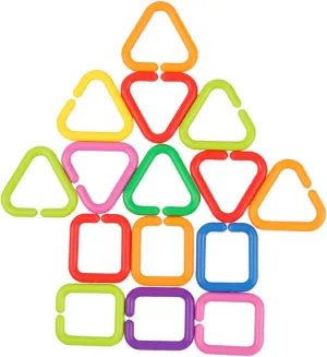Yardwe 75Pcs Sensory Link Chain for Geometric Linking Rings for Early Education Fine Motor Skill Development Grasping Ability for Showers Birthdays