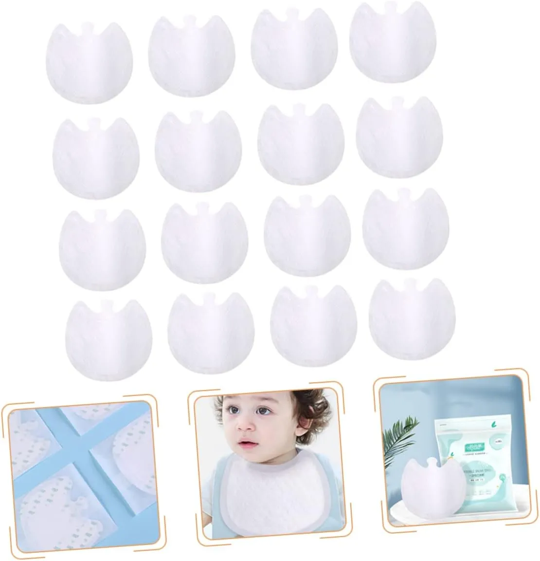 YARNOW Disposable Bibs for Boys Drooling Bibs Safe Non Woven for Teething Feeding Full Coverage Protection for