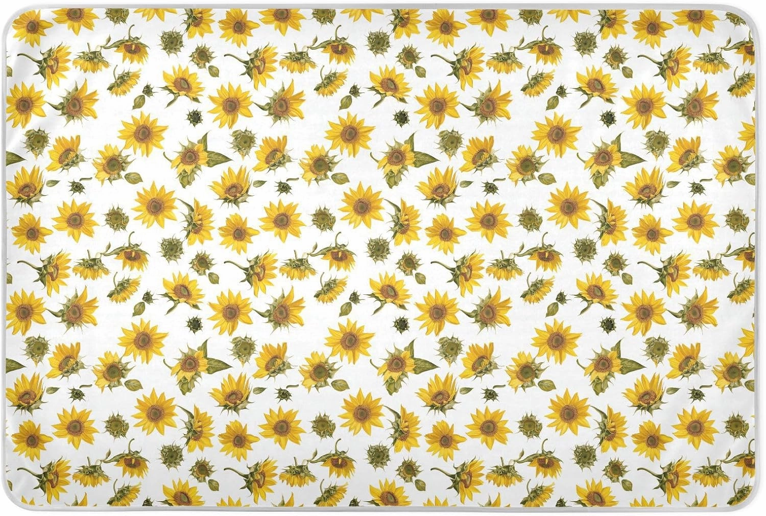 Yellow Sunflowers Extra Large Resuable Training Pee Pads for Kids Water Resistant Bed Wetting Pads Skin-Friendly Incontinence Pads for Infant Baby 52" L x 34" W