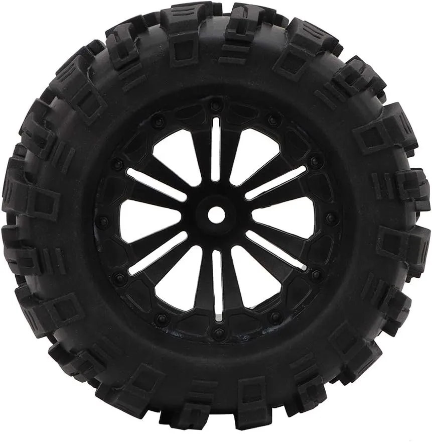 Ymiko Rubber Tire Nylon Wheel Hubs Lightweight Replacement for 1/10 RC Car Truck LRP ZD Racing