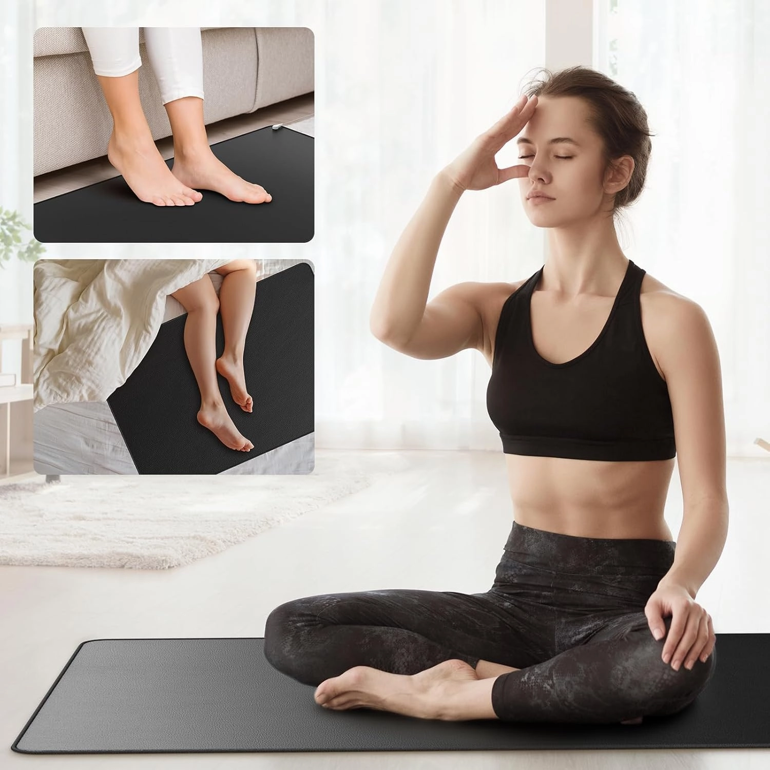 Yoga Steet Grounding Mat, Foot Therapy, 35.4x23.6 inches Grounding Pad for Bed, Boost Energy, Improve Sleep, Reduce Anxiety - Reconnect to Nature with Our Grounding Mat