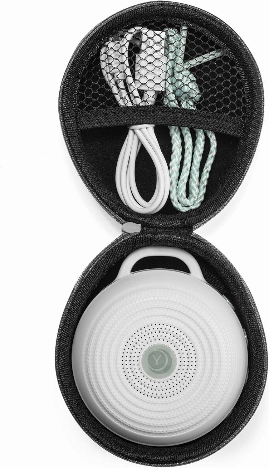 Yogasleep Rohm Portable White Noise Sound Machine   Travel Case in Grey, Sleep Therapy, Crush-Resistant Travel Case, for Adults, Kids & Baby, Noise Blocking & Office Privacy, Registry Gift
