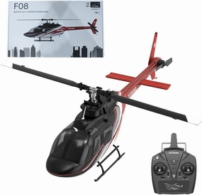 YU Xiang F08 1/27 Scale Bell 206 RC Helicopter - 2.4G 6CH with 6-Axis Gyro & Optical Flow Positioning, Beginner-Friendly Stable Hover, Gifts for Adults Indoor/Outdoor Flying (RTF)