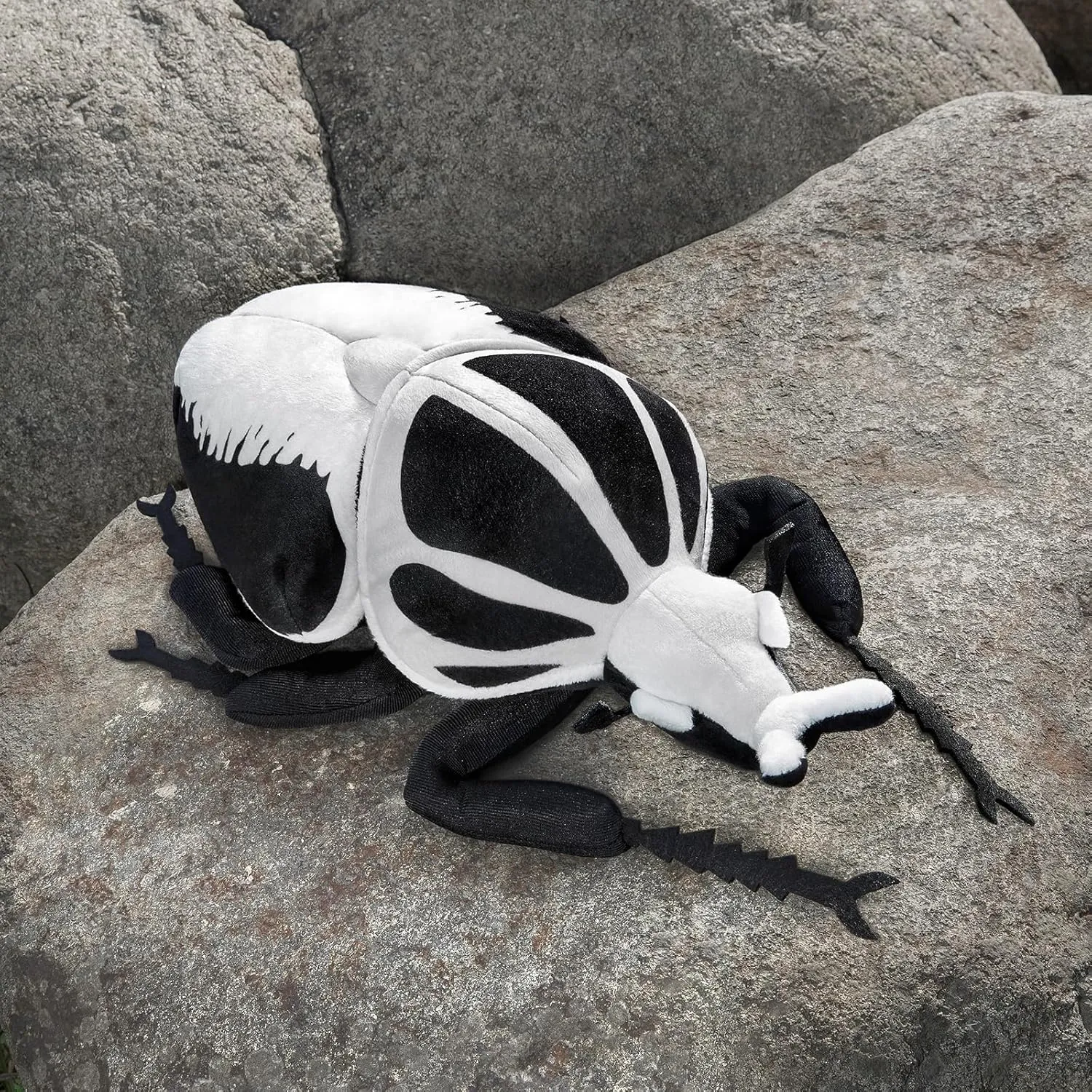 ZHONGXIN MADE Realistic Goliathus Regius Plush Toy - 10" Goliathus Regius Beetle Stuffed Animal, Soft Crustaceans Animals Model, Unique Beetle Toys Model Dolls Gifts for Kids