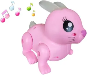 Zhorya Bunny Toys for Kids, Pink Color Rabbit Toy with Jumping Action, Wiggling Ears, Light Up Russian Language Song, Ideal Gift for Kids Boys and Girls, Birthdays