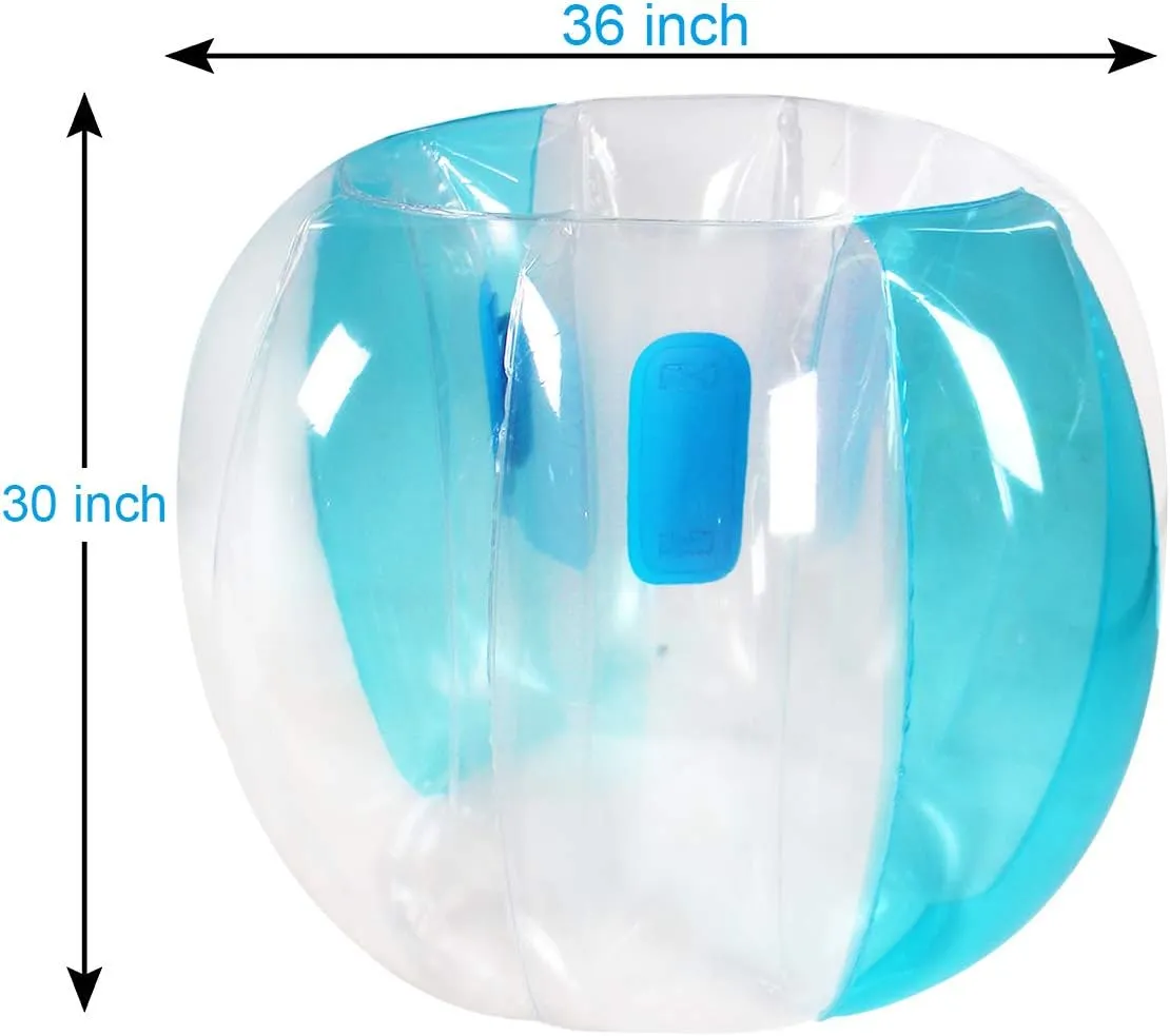 ZHUYNXIR 2 PC Sumo Ball for Kids,Inflatable Bumper Bounce Balls for Kids, Kid Sumo Ball, Lawn Game Ball for Kid Outdoor Team Gaming Play for 3  Ages (36 inch,Blue red)