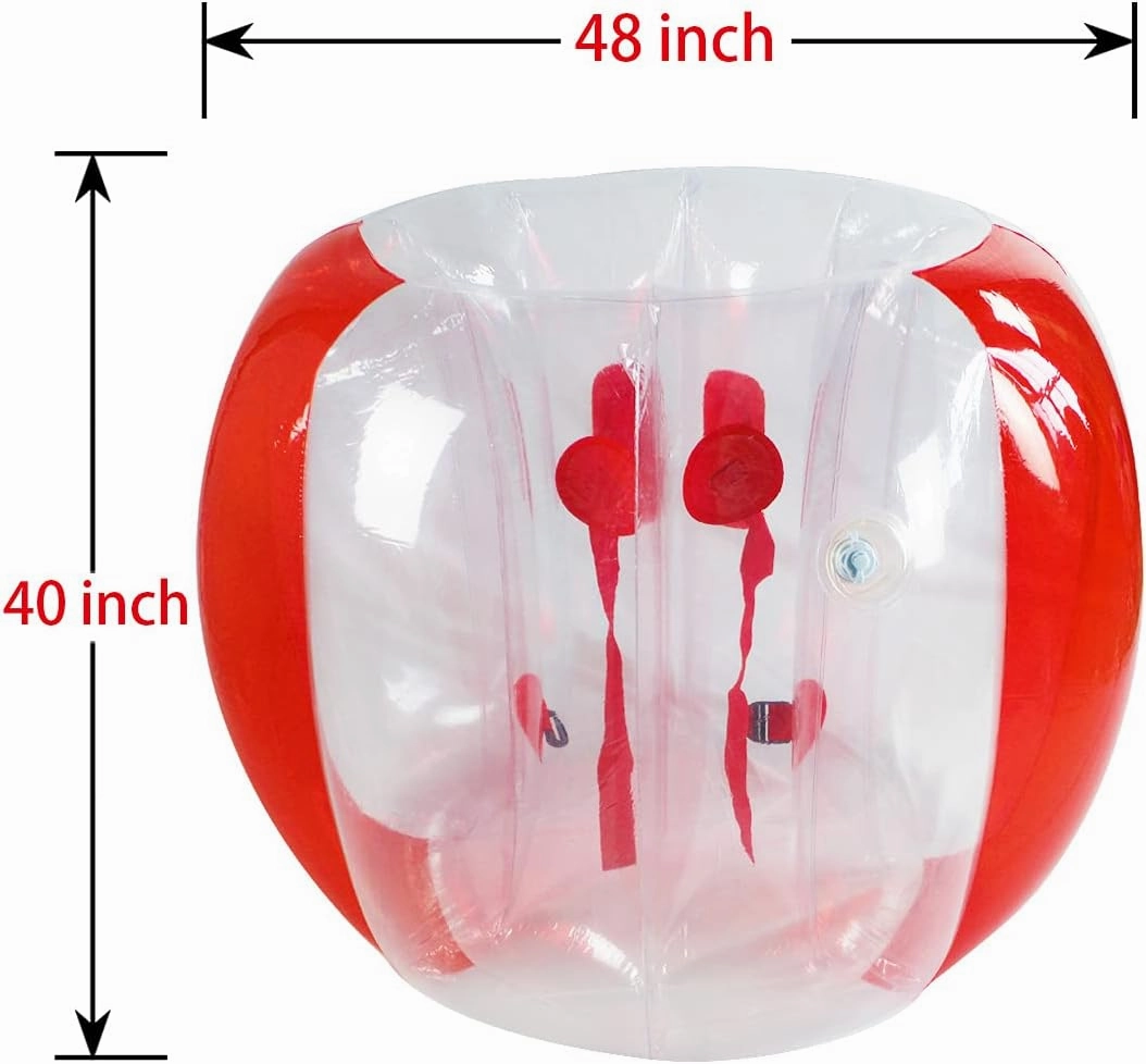 ZHUYNXIR 2 PC Sumo Ball for Adults, Bumper Bounce Balls for Kids, Inflatable Bounce Ball for Kid, Body Zorb Ball for Kids Outdoor Team Gaming Play (48 in,Red Red)