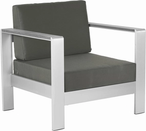 Zuo Modern - Cosmopolitan Arm Chair Gray - Modern - Seating - Aluminum, Foam, 100% Olefin - Outdoor - 30.7in Height
